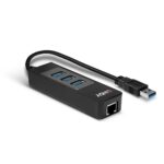Hub USB Lindy USB 3.0 Hub and Gigabit Ethernet Converter, USB-A, 4 porturi, RJ-45, Negru - Image 2