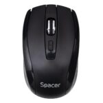 Mouse Spacer PC sau NB, wireless, 2.4GHz, optic, max.1600 dpi, butoane/scroll 4/1, rezolutie selectabila, buton ON/OFF, 2 baterii AAA incluse, negru, - Image 2