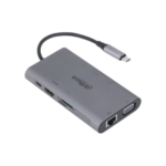 dAHUA 9 IN 1 USB 3.1 Type-C to USB 3.0 + HDMI + RJ45 + VGA + SD/TF +PD Docking Station, intrare: USB 3.1 Type-C, Iesire: 3 * USB 3.0, 1 * HDMI, 1 * VGA, 1 * RJ45, 1 * SD, 1 * TF, 1 * PD, 1 × - Image 2