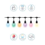 Ghirlanda inteligenta LED RGB pentru exterior Philips WIZ, 12 becuri ,12W, 100-240V, 120 lm, lumina alba si color (2200-6500K), 14.8M, IP65, Negru - Image 3