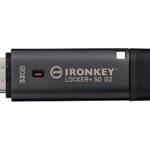 Memorie USB Kingston IronKey Locker+ 50 G2 32 GB, USB Type-A, Negru