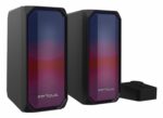 Boxe gaming 2.0 Serioux Kyro RGB, Functie Dual Mode Bluetooth, putere: 3W x 2, impedanță: 4Ω, frecvență: 150Hz - 20KHz, sensibilitate : 650mv± 50mv, alimentare: DC5V / 1A, S / N: ≥75dB, dimensiunea driverului: 2,5 inch x 2, conexiune: 3.5mm jack TRS, RGB : 6 moduri de lumină, cablu USB - Image 2