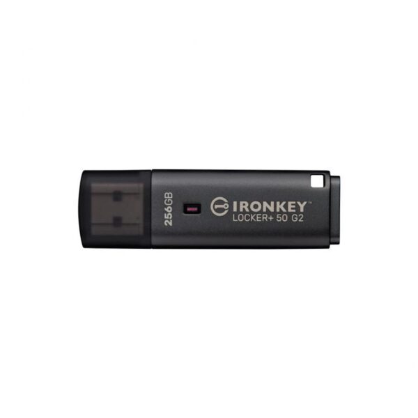 Memorie USB Kingston IronKey Locker+ 50 G2 256 GB, USB Type-A, Negru