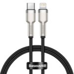 CABLU alimentare si date Baseus Cafule Metal, Fast Charging Data Cable pt. smartphone, USB Type-C la Lightning Iphone PD 20W, 0.25m, negru