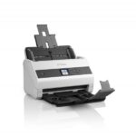 Scanner Epson WorkForce DS-970, dimensiune A4, tip sheetfed, viteza scanare: 85 ppm mono si color, ADF 100 coli, rezolutie optica 600 X 600dpi, duplex, senzor CIS, tehnologie LED, Scanare catre BMP, JPEG, TIFF, multi-TIFF, PDF, searchable PDF, PDF/A, PNG, Software inclus: Document Capture Pro 2.0,