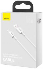 Cablu alimentare si date Baseus Superior, Fast Charging Data Cable pt. smartphone, USB la USB Type-C 66W, 2m, alb - Image 4