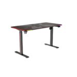 Birou electric Serioux Carbon Pro RGB, reglabil pe inălțime, Dimensiuni blat 1400mm x 700mm, Orientare Cadru: Rectangular, Greutate maxima: 60 kg, Interval de inălțime: 730~ 1210 mm, Segmente coloană: coloană în două etape