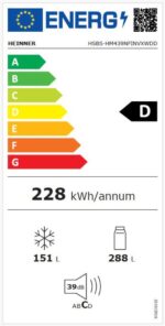 Side by Side HEINNER HSBS-HM439NFINVXWDD, No Frost, 439 L, Clasa D, Dozator apa, Aspect Inox - Image 7