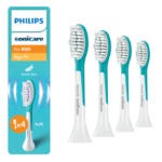 Rezerve PHILIPS Sonicare Kids Standard HX6044/90, Pachet de 4 capete de periere, Standard, Click-on, L x A x I (mm) 60x25.7x230.5