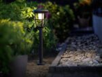 Stalp LED solar pentru exterior cu senzor de miscare Philips RADII,1.3W, 4V, 250 lm, lumina calda (3000K), IP44, 600x175x175mm,Negru - Image 4