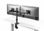 Suport 2 monitoare SeriouxMM66-C024, brat articulat monitor, compatibilitate dimensiune ecran 17"-32",  greutate maximă suportata: (per ecran): 9kg, VESA: 75x75, 100x100, inclinare: +45°~-45°, pivotare: +90°~-90°, rotația ecranului: + 180°~-180°, instalare: clemă, grommet - Image 11