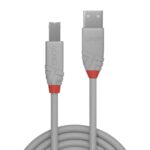 Cablu transfer Lindy LY-36681, USB 2.0 Type A to B, 0.5m, Anthra Line - Image 2
