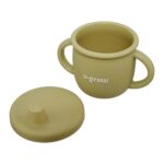 Set diversificare 3 piese silicon : bol , farfurie si cana cu cioc, olive, U-Grow - Image 6