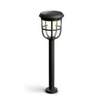Stalp LED solar pentru exterior cu senzor de miscare Philips RADII,1.3W, 4V, 250 lm, lumina calda (3000K), IP44, 600x175x175mm,Negru - Image 2
