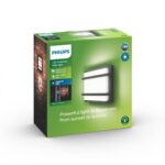 Aplica LED pentru exterior Philips Petronia, 12W (83W), 1200 lm, luminacalda (2700K), IP44, 190x190x53mm, Antracit - Image 3