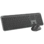 Kit wireless tastatura si mouse Logitech MK950 Signature Slim Combo, taste numerice, gri