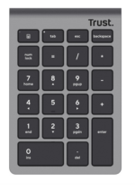 Tastatura Trust numerica wireless Xalax , numar taste 22,  gri