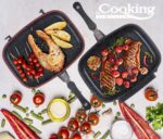 TIGAIE DUBLA DREPTUNGHIULARA TIP GRILL, ALUMINIU, 32x24x7.5 CM, GRAY LINE, COOKING BY HEINNER - Image 4