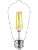 Bec LED Philips Classic ST64, EyeComfort, E27, 5.9W(60W), 806 lm ,luminacalda (2200-2700K), dimabil, cu filament - Image 2