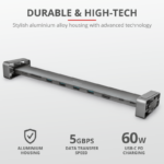 Dock USB Trust Dalyx, 10 porturi USB-C, aluminiu - Image 7