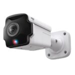 VIGI 8MP IR Panoramic Bullet Network Camera; 180° Panorama View with Huge Vision 4K (8MP) Ultra HD and IR Range Up to 65.62 ft (20 m)*1 Red-Blue Warning Lights with Stronger Deterrence People & Vehicle Analytics*2 Human & Vehicle Classification Smart Detection Smart Video Enhancement Technology