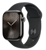 Apple Watch Series 10 GPS + Cellular 46mm Slate Titanium Case with Black Sport Band - M/L - Image 2