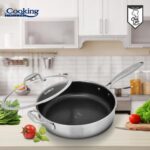 TIGAIE ADANCA INOX +CAPAC STICLA IN 3 STRATURI  28*7.5CM, 4.2 L, TITANIUM3, COOKING BY HEINNER - Image 6