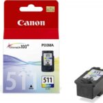 Cartus cerneala Canon CL-511, color, capacitate 9ml / 245 pagini, pentru Canon Pixma IP2700, Pixma MP230, Pixma MP240, Pixma MP250, Pixma MP260, Pixma MP270, Pixma MP280, Pixma MP282, Pixma MP480, Pixma MP490, Pixma MP495, Pixma MX320, Pixma MX330, Pixma MX340, Pixma MX350, Pixma MX360, Pixma MX410