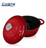 CRATITA FONTA EMAILATA+CAPAC 20x10 CM, 2.4 L, RED LINE, COOKING - Image 2