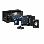 Boxe Genius 2.1 SW-G2.1 1200, RMW 36W, alimentare 220V, jack 3.5mm, RCA, negru & albastru