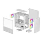 Carcasa DEEPCOOL CH360 DIGITAL, RGB, Mini Tower, White - Image 11