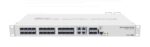 Mikrotik Cloud Router Switch, CRS328-4C-20S-4S+RM; Smart Switch, 20 xSFP cages, 4 x SFP+ cages, 4 x Combo ports (Gigabit Ethernet or SFP),800MHz CPU, 512MB RAM, 1U rackmount case, Dual Power Supplies, RouterOSL5 or SwitchOS (Dual Boot); Max power consumption: 43 W;