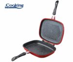 TIGAIE DUBLA DREPTUNGHIULARA TIP GRILL, ALUMINIU, 32x24x7.5 CM, RED LINE, COOKING BY HEINNER - Image 3