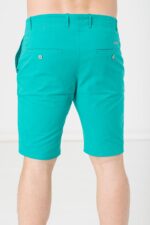 PANTALONI SCURT CASUAL BARBATI GREEN M - Image 6