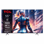 Televizor TCL QLED 55T8B, 139 cm, Smart Google TV, 4K Ultra HD, 100Hz, Clasa E