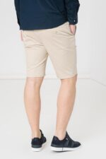 PANTALONI SCURT CASUAL BARBATI BEIGE S - Image 2