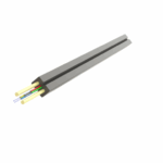 Cablu fibra optica 4 fibre flat drop SM, 100N, intarziere la flacara, protectie apa, LSZH, int/ext - SAMM, tambur de 1000m.