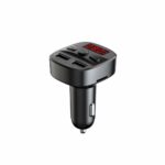Modulator FM Serioux ABFM60, Bluetooth 5.0 , raza actiune de până la 5 m, voltaj intrare: 1x DC 12V/24V ,2 porturi USB: 1x USB DC5V 2.4A Max 1 x USB audio (pana la 32 GB), slot MicroSD (pana la 32 GB), format muzica: MP3/WMA/WAV, frecvența FM: 87.5MHz - 108.0MHZ, microfon