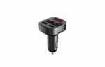 Modulator FM Serioux ABFM60, Bluetooth 5.0 , raza actiune de până la 5 m, voltaj intrare: 1x DC 12V/24V ,2 porturi USB: 1x USB DC5V 2.4A Max 1 x USB audio (pana la 32 GB), slot MicroSD (pana la 32 GB), format muzica: MP3/WMA/WAV, frecvența FM: 87.5MHz - 108.0MHZ, microfon