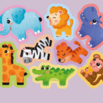 PUZZLE DIN SPUMA EVA,  ANIMALELE DIN SAFARI, PUEDO