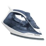 Fier de calcat Tefal Express Steam FV2837E0, 2400W, jet de abur 165 g/min, abur variabil 0-35 g/min, 270 ml, talpa Cerilium, alb/albastru