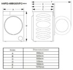 Uscator de rufe HEINNER HHPD-HMK80IVFC+++, 8 kg, Inverter, Clasa: C, Alb - Image 8
