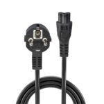 Cablu alimentare Lindy, conector A: Schuko, conector B: IEC C5C5, lungime cablu 2m, material PVC si PBT, material conductor: cupru, dimensiuni A: 36.5x71x36.5mm (1.44x2.8x1.44in), B: 22.8x64x15mm (0.9x2.52x0.59in), negru - Image 2