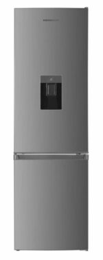 Combina frigorifica HEINNER HC-HM260XWDF+, 260 l, Clasa F, Dozator apa, Aspect inox