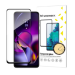 Folie de protectie Ecran WZK pentru Motorola Moto G54, Sticla Securizata, Full Glue, Neagra