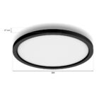 Plafoniera LED Philips Hue Aurelle, Bluetooth, 24.5W, 2450 lm, lumina alba (2200-6500K), IP20, 39.5cm, Aluminiu, Negru, Intrerupator cu variator inclus - Image 3
