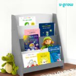 Raft depozitare carti, gri, MDF, U-Grow - Image 3