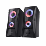 Boxe Trust GXT 606 Javv, iluminare RGB LED, putere maxima 12W, frecventa de raspuns 160 Hz - 20.000 Hz, audio input 3.5mm, negru