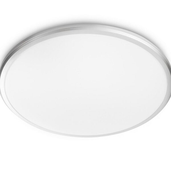 Plafoniera LED Philips Spray CL260, 17W, 1500 lm, lumina calda (2700K) ,IP44, 34.7cm, Metal/Plastic, Argintiu
