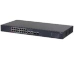 Switch Dahua 18 porturi, gigabit, 2 porturi SFP, 16 porturi PoE, 135W, management, porturi : Portul 1-16: 16 × RJ-45 10/100/1000 Mbps (POE); Port 17-18: 2 × RJ-45 10/100/1000 Mbps (legatura in sus); Portul 19-20: 2 × SFP 1000 Mbps (legatura in sus) - Image 2